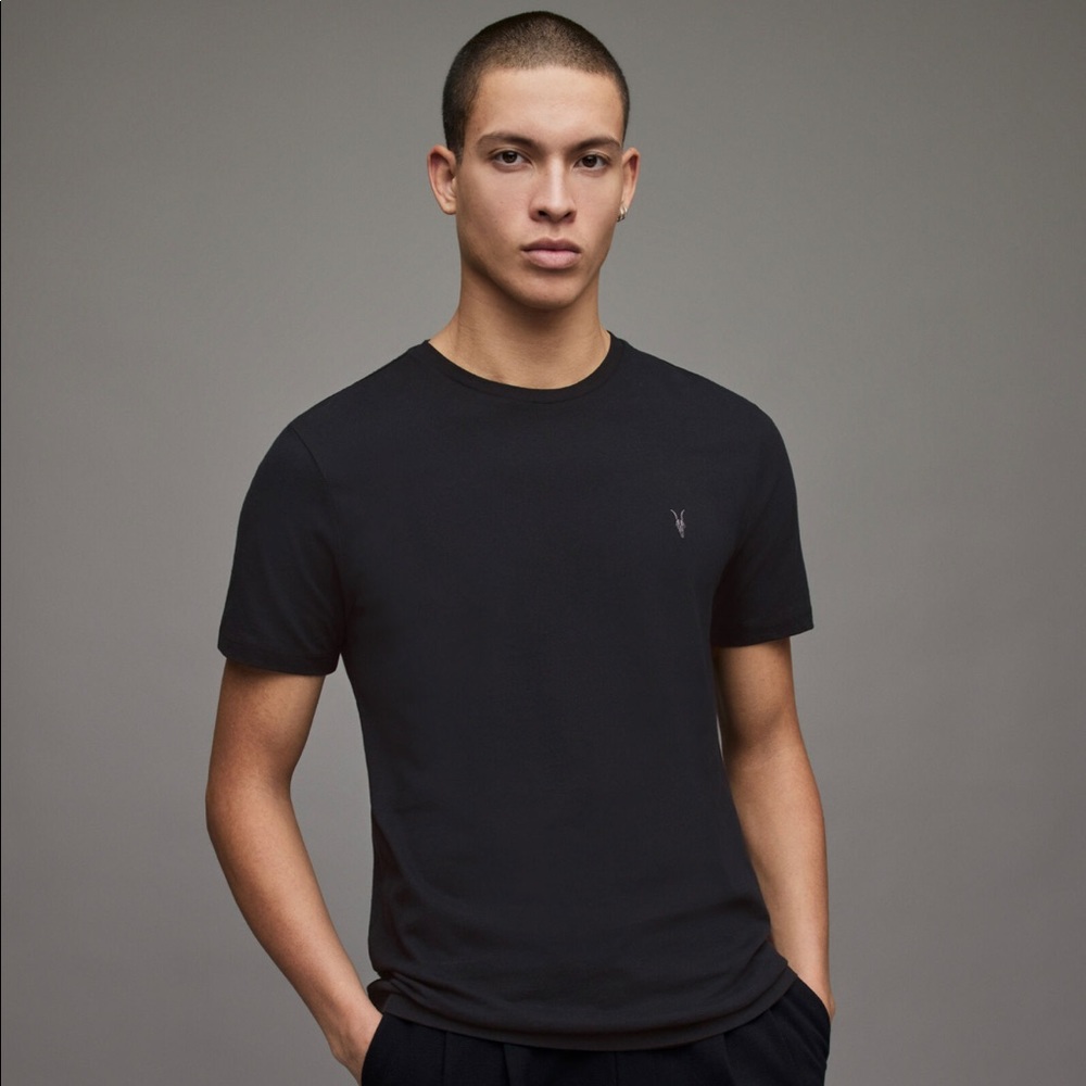 all saints black tee size L brand new w tag